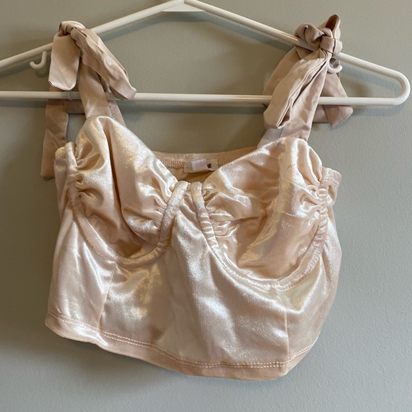 new garage velvet bustier top - Picture 2 of 3
